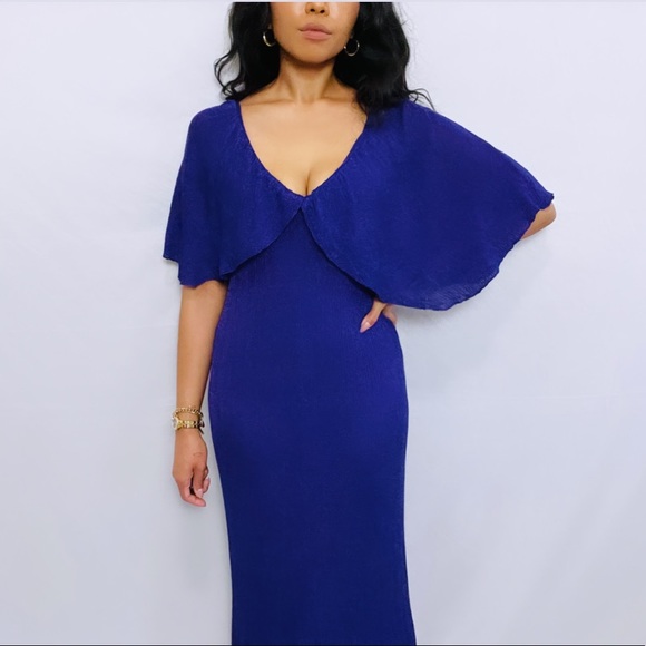 Zara | Purple Flutter Sleeve Long Maxi Dress S - Picture 9 of 14